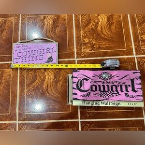 Pink Cowgirl Wall Sign